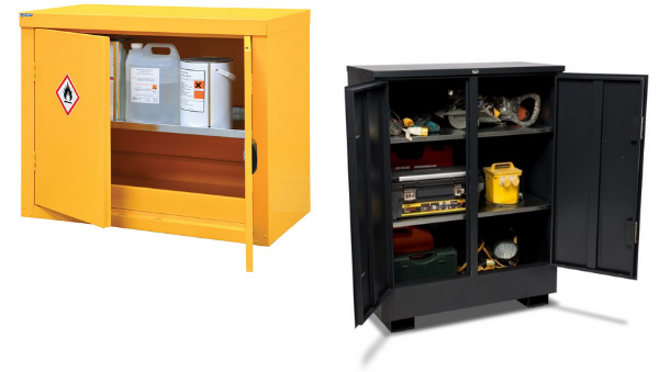 Two secure storage cabinets from First Mats